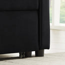 Modern Velvet Convertible Loveseat Sleeper Sofa Couch with Adjustable Backrest, 2 Seater Sofa With Pull-Out Bed with 2 Lumbar Pillows For Small Living Room & Apartment - Atlantic Fine Furniture Inc