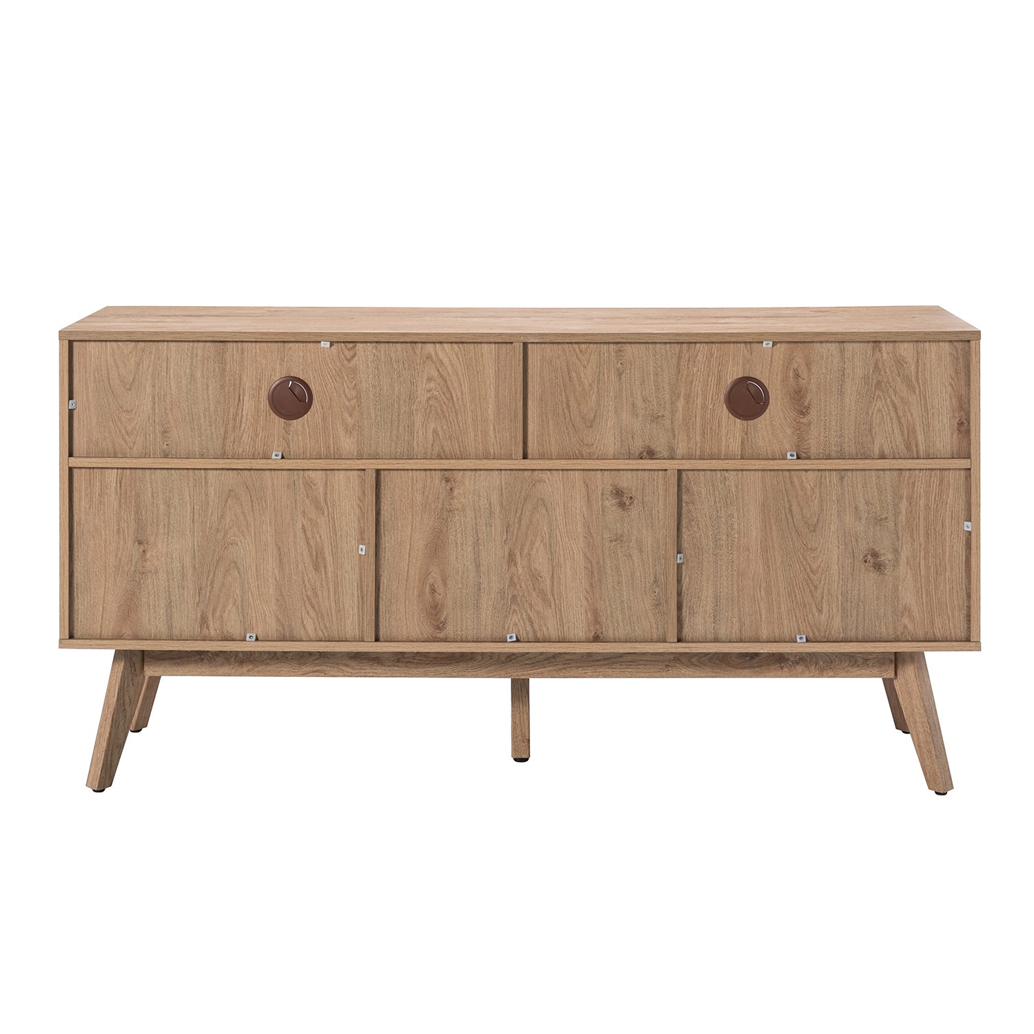 Mermeros TV Stand for TVs up to 65" with Three Doors - Atlantic Fine Furniture Inc
