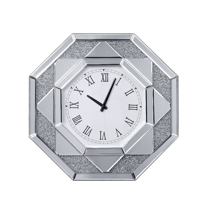 Maita - Wall Clock - Mirrored & Faux Gems