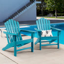 Classic Outdoor Adirondack Chair Set of 2 for Garden Porch Patio Deck Backyard, Weather Resistant Accent Furniture, Blue - Atlantic Fine Furniture Inc