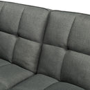 FUTON SLEEPER SOFA WITH 2 PILLOWS Dark gray FABRIC（same as W223S01338、W223S00991。Size difference, See Details in page.） - Atlantic Fine Furniture Inc