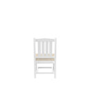 HDPE Dining Chair, White, With Cushion, No Armrest, Set of 2 - Atlantic Fine Furniture Inc