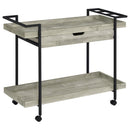 Ventura - 1-Drawer Engineered Wood Bar Cart - Gray Driftwood - Atlantic Fine Furniture Inc