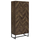 Carolyn - 2 Door Engineered Wood Accent Cabinet - Rustic Oak - Atlantic Fine Furniture Inc