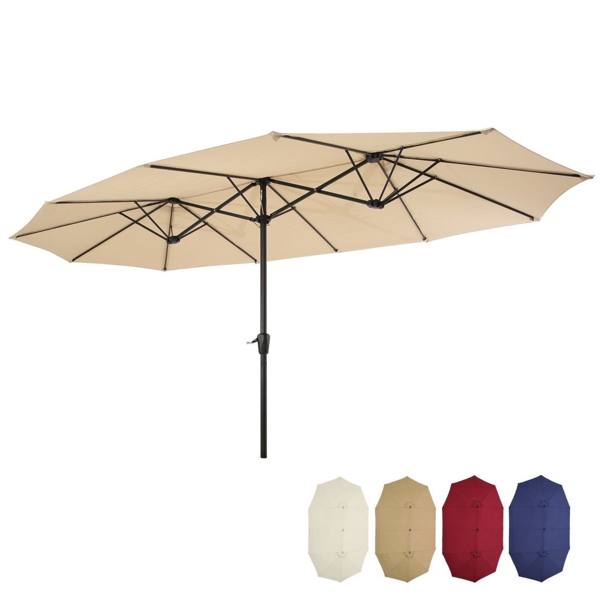 extra large rectangular patio umbrella 15x9ft Large Double-Sided Rectang