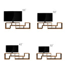 Double L-Shaped Oak TV Stand，Display Shelf ，Bookcase for Home Furniture,Fir Wood - Atlantic Fine Furniture Inc