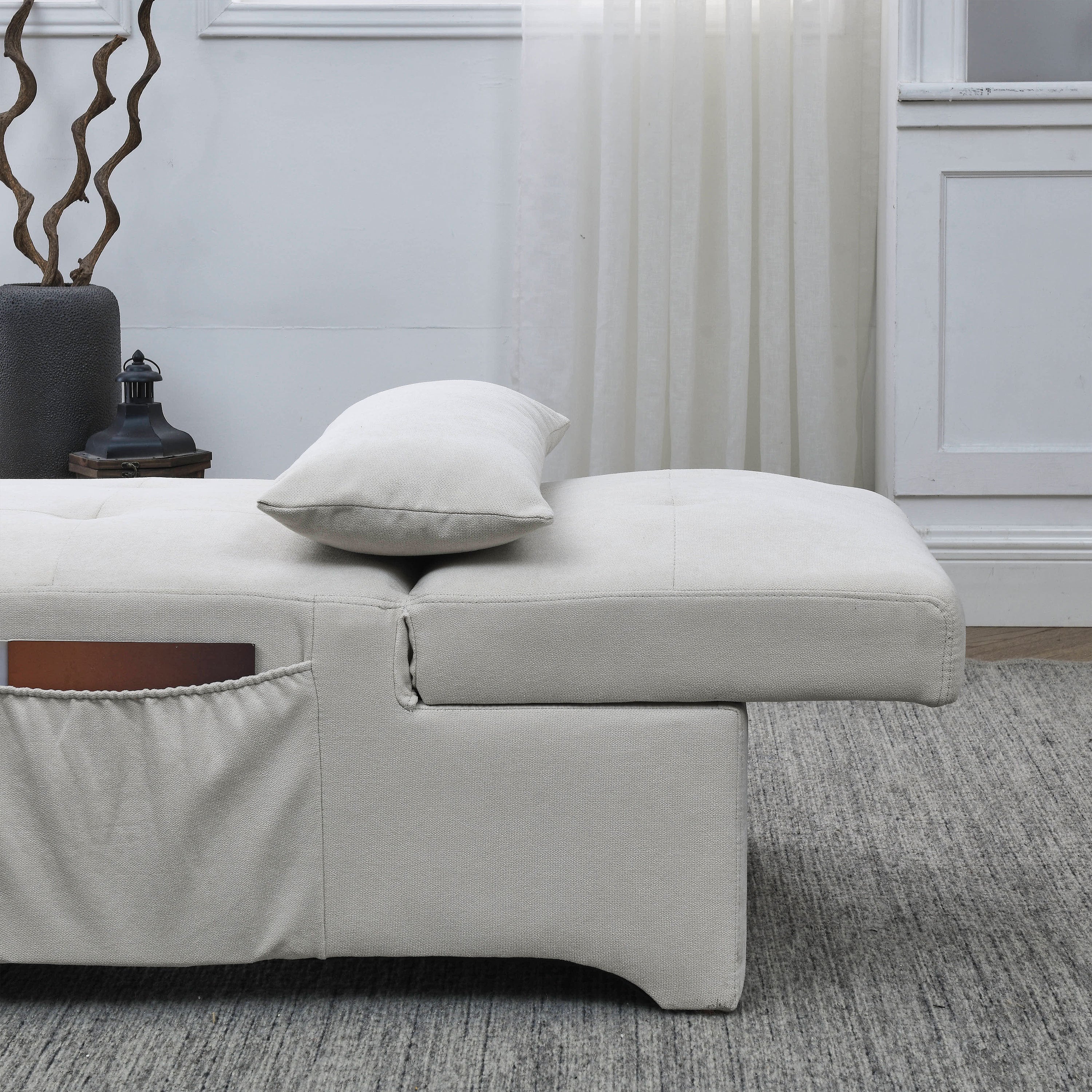 [Video] Welike 24.5"W Sleeper sofa bed, convertible chair 4 in 1 multifunctional folding sleeper sofa bed pull out sleeper sofa bed with adjustable backrest, single bed chair for small spaces - Atlantic Fine Furniture Inc