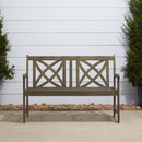 Renaissance Outdoor Patio 4-foot Hand-scraped Wood Garden Bench - Atlantic Fine Furniture Inc