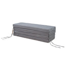 Full Size Folding Mattress,Tri-fold,Washable Linen Cover,Straps,Bonded Foam,Gray(Adapted to LP000072) - Atlantic Fine Furniture Inc