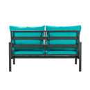 Helice Outdoor Conversation Aluminum 4 Piece Sofa Sets with Cushions - Atlantic Fine Furniture Inc