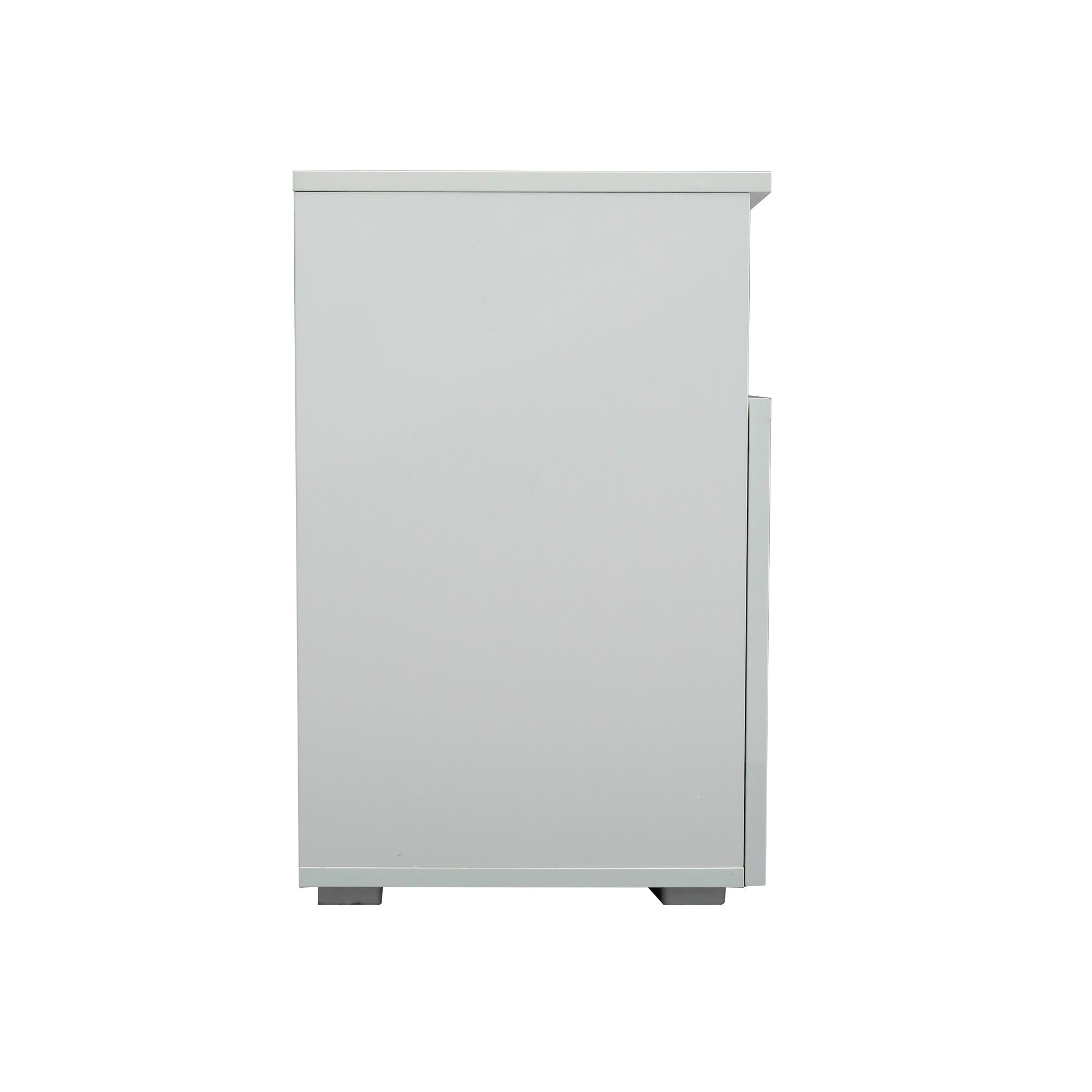 TV Stand  High Gloss Doors Modern TV Stand LED (White) - Atlantic Fine Furniture Inc