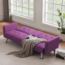Convertible Folding Sofa Bed with Armrest , Fabric Sleeper Sofa Couch for Living Room . - Atlantic Fine Furniture Inc
