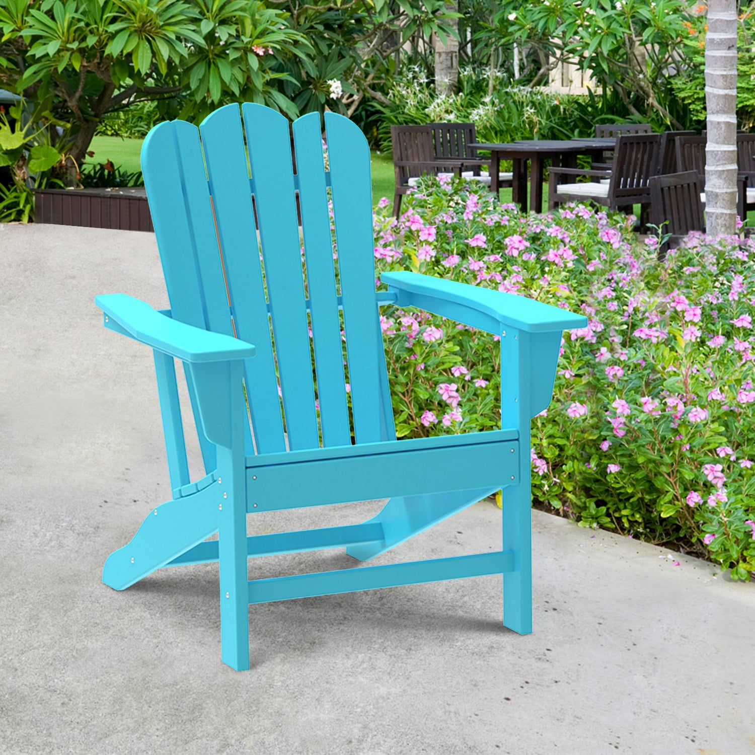 Resistant Adirondack Chair for Patio Deck Garden
Plastic Adirondack Chair, Fire Pit Chair, Blue,1 piece. - Atlantic Fine Furniture Inc
