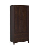 Wadeline - 2 Door Tall Accent Storage Cabinet - Rustic Tobacco - Atlantic Fine Furniture Inc