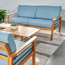 Gloucester Teak-like 4-Piece Patio Sofa - Atlantic Fine Furniture Inc