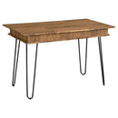Sheeran - Writing Desk With Storage - Rustic Amber - Atlantic Fine Furniture Inc
