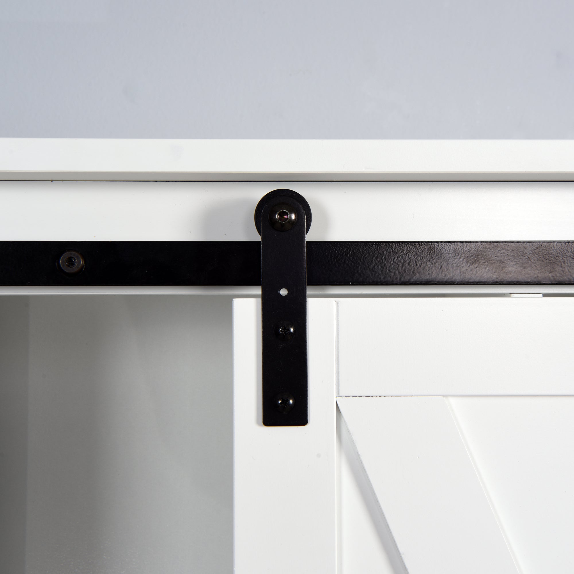 Over-the-Toilet Storage Cabinet, Space-Saving Bathroom Cabinet, with Adjustable Shelves and A Barn Door 27.16 x 9.06 x 67 inch - Atlantic Fine Furniture Inc