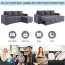 [VIDEO] 91" Reversible Pull out Sleeper Sectional Storage Sofa Bed,Corner sofa-bed with Storage Chaise Left/Right Handed Chaise - Atlantic Fine Furniture Inc