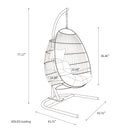 egg shape SINGLE SWING chair for garden patio - Atlantic Fine Furniture Inc