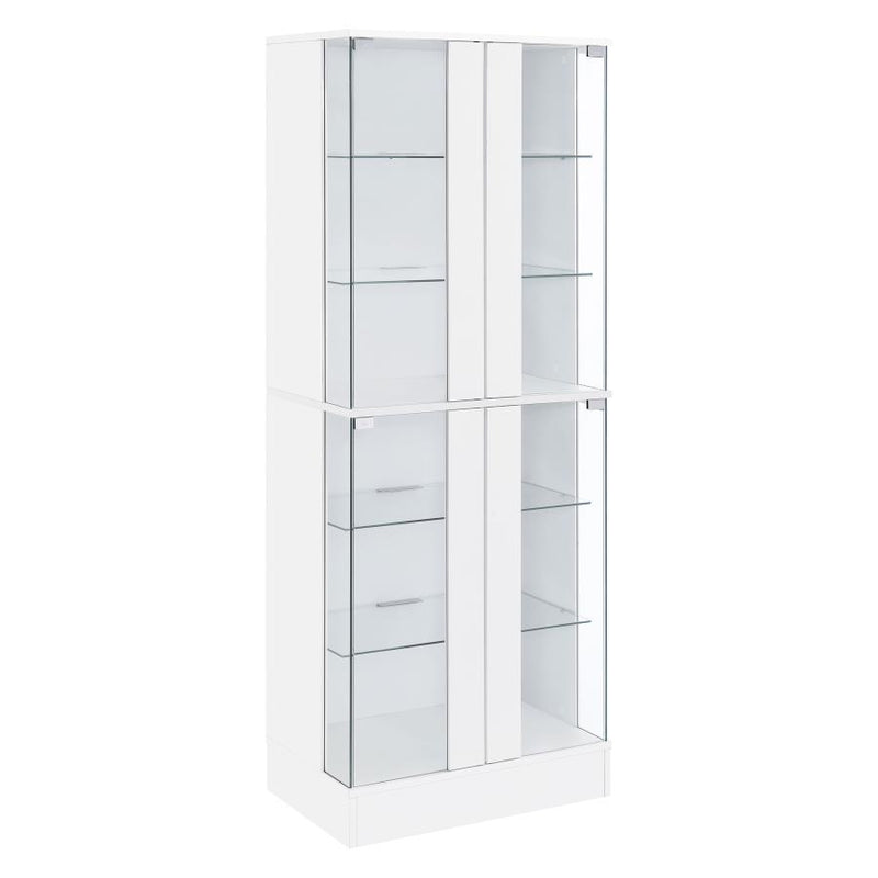 Cabra - Display Case Curio Cabinet With Glass Shelves And LED Lighting