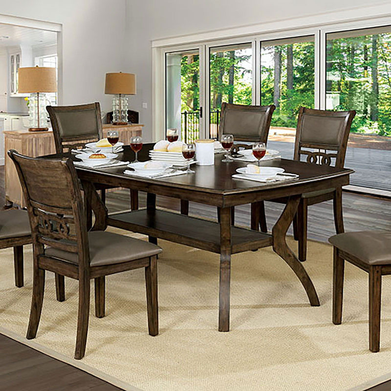 Holly - Dining Table - Antique Walnut / Warm Gray