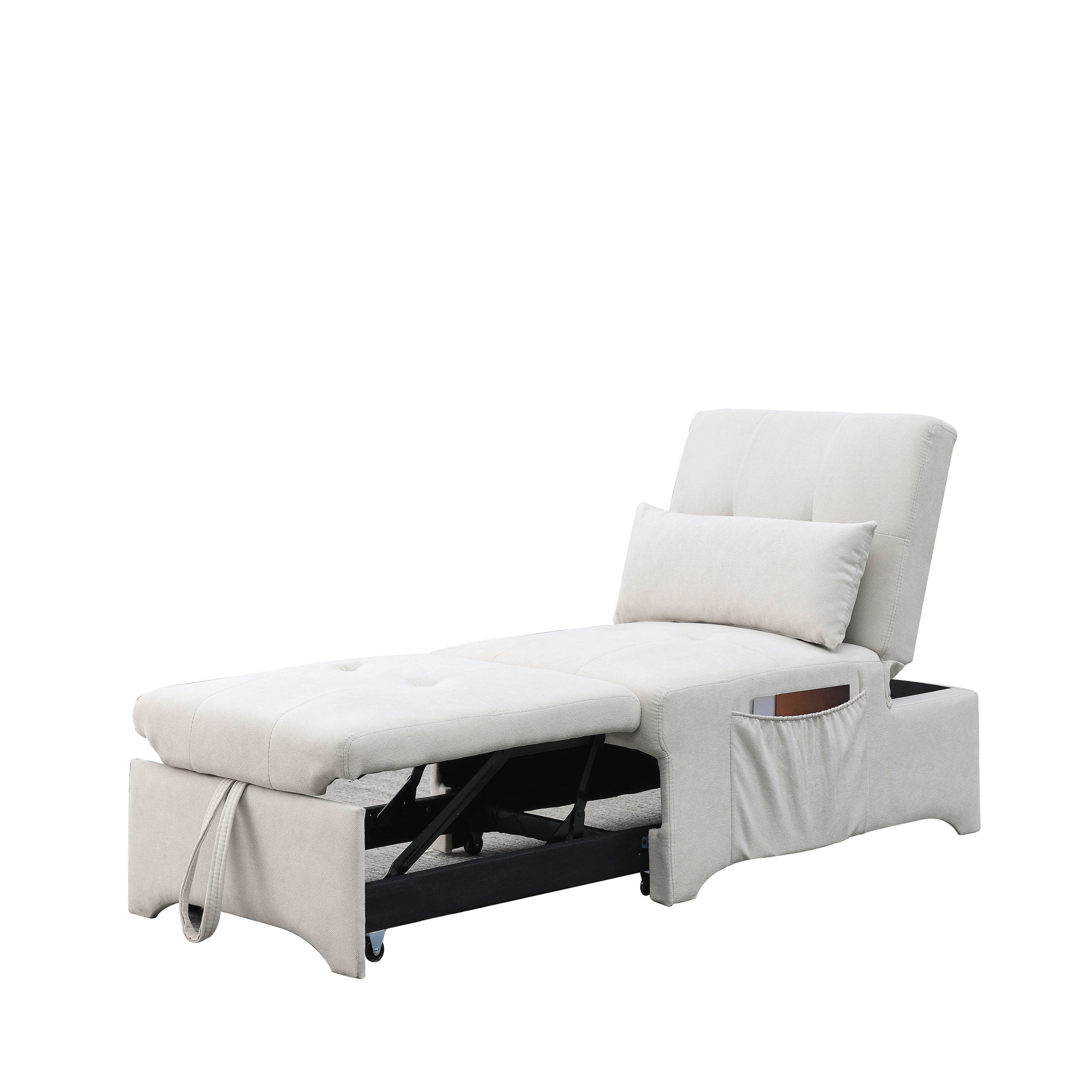 [Video] Welike 24.5"W Sleeper sofa bed, convertible chair 4 in 1 multifunctional folding sleeper sofa bed pull out sleeper sofa bed with adjustable backrest, single bed chair for small spaces - Atlantic Fine Furniture Inc