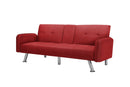 SLEEPER SOFA RED COLOR FABRIC（same as W22339670。Size difference, See Details in page.） - Atlantic Fine Furniture Inc