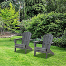 HDPE Adirondack Chair, Gray, Set of 2 - Atlantic Fine Furniture Inc