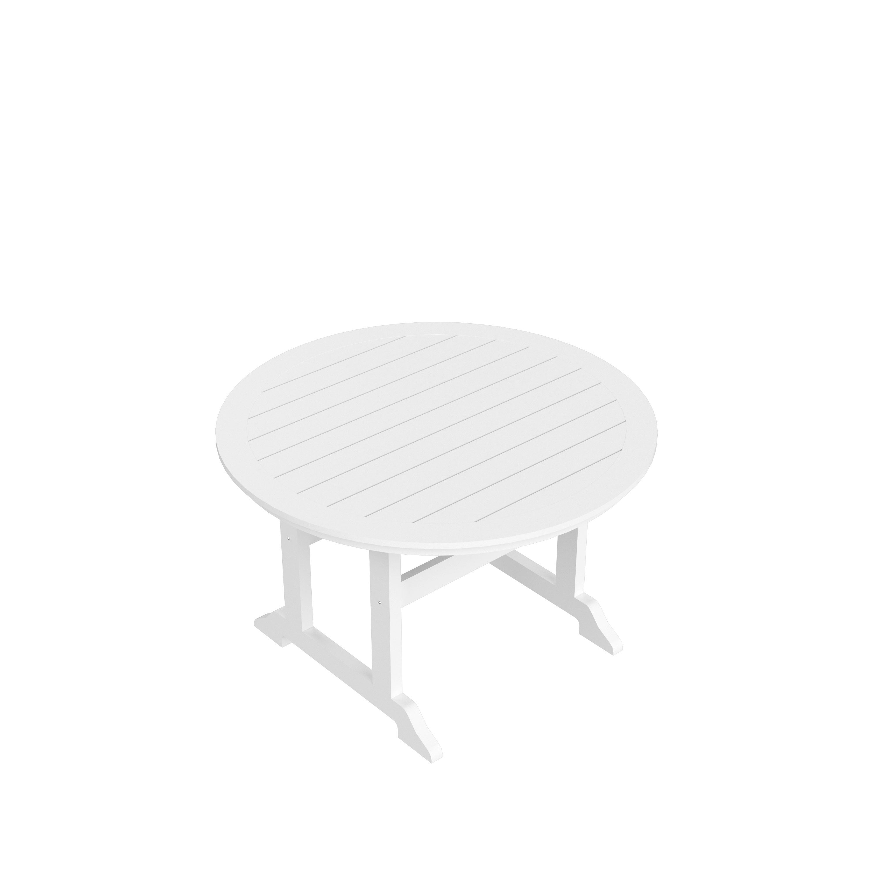 HDPE Round Dining Table, White - Atlantic Fine Furniture Inc