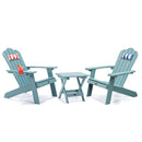 TALE Adirondack Portable Folding Side Table Square All-Weather and Fade-Resistant Plastic Wood Table Perfect for Outdoor Garden, Beach, Camping, Picnics Blue - Atlantic Fine Furniture Inc