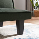 Modern Fabric  Futon Sofa Bed , Convertible Folding Futon Sofa Bed Sleeper for Home Living Room .（Dark Grey ） - Atlantic Fine Furniture Inc