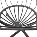 Indoor outdoor patio Wicker Hanging Chair Swing Chair Patio Egg Chair UV Resistant Blue cushion Aluminum frame - Atlantic Fine Furniture Inc