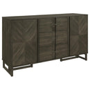 Kelly - 3-Drawer Storage Dining Sideboard Buffet - Dark Gray - Atlantic Fine Furniture Inc