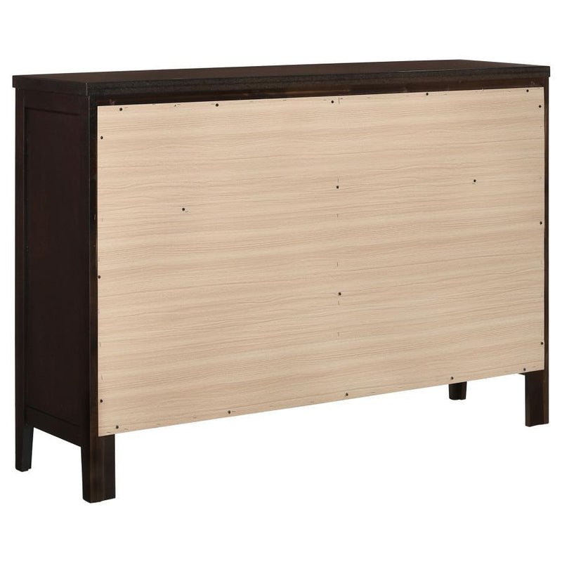 Carlton - 6-Drawer Rectangular Dresser - Cappuccino