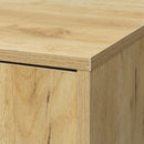 Mid-Century TV Stand for TVs up to 60 Inches, Entertainment Center with Open Storage Shelves & Cabinet, Modern TV Console for Living Room, Rustic Oak. - Atlantic Fine Furniture Inc