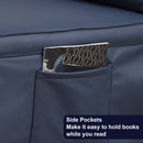 Sofa Bed 4 in 1 Ottoman Sleeper Bed Convertible Chair Bed with Adjustable Back Breathable Sleeper Guest Bed for Small Room, Blue - Atlantic Fine Furniture Inc