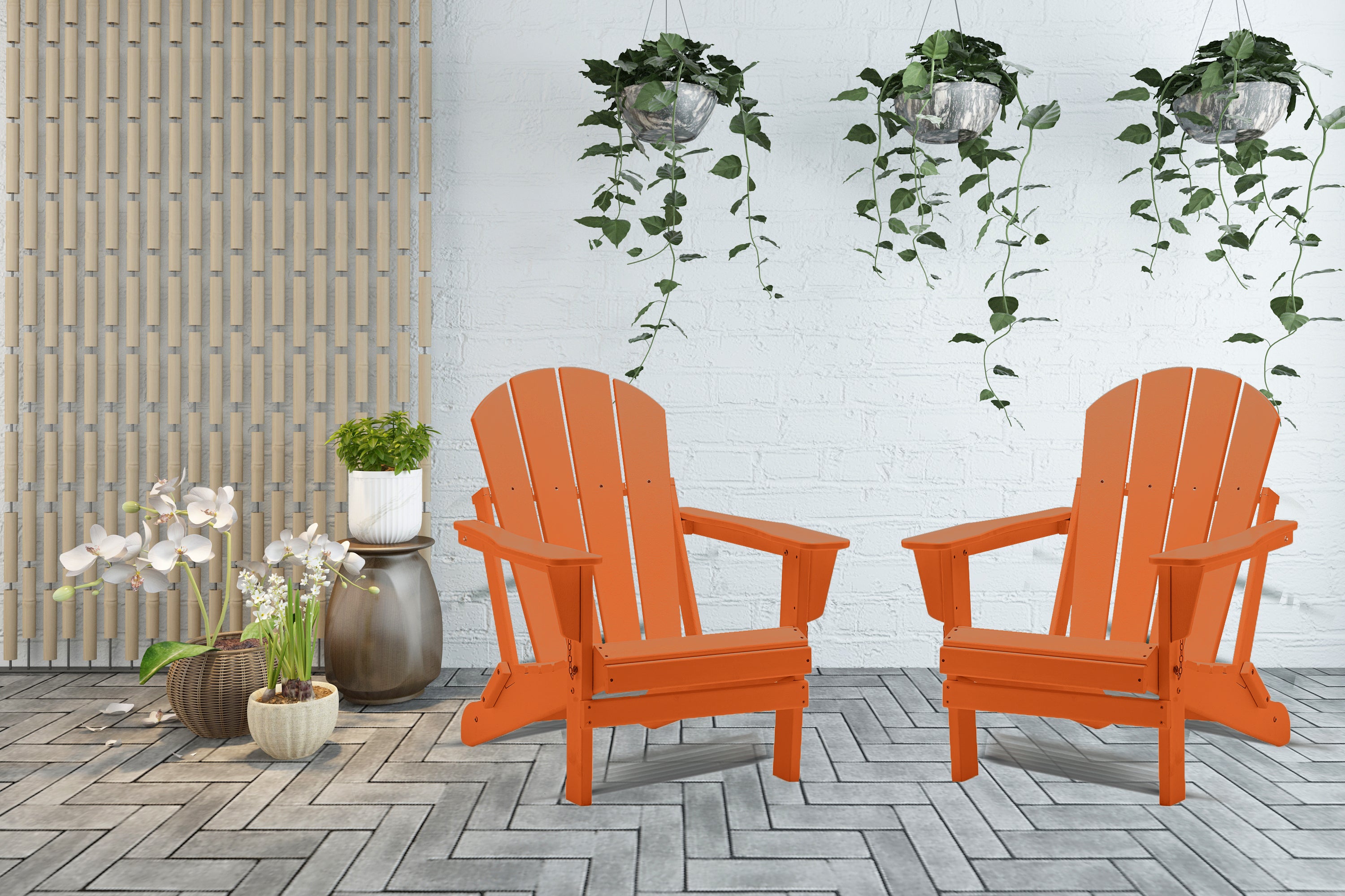 Classic Solid All-weather Folding Plastic Adirondack Chair - Atlantic Fine Furniture Inc