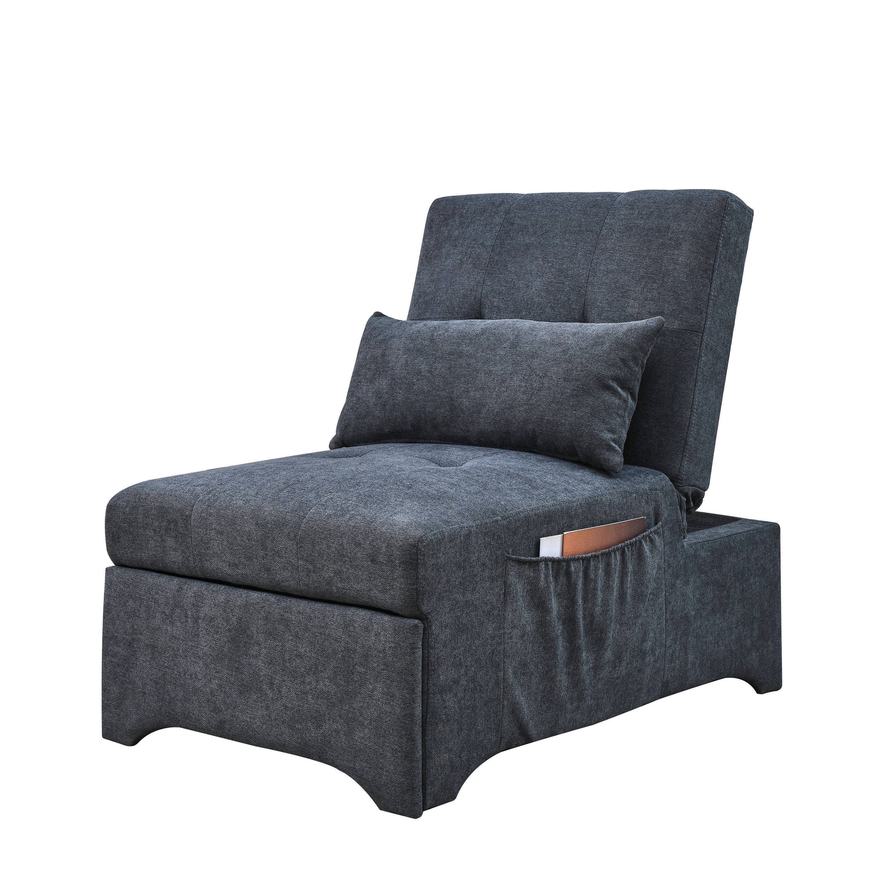 [Video] Welike 24.5"W Sleeper sofa bed, convertible chair 4 in 1 multifunctional folding sleeper sofa bed pull out sleeper sofa bed with adjustable backrest, single bed chair for small spaces - Atlantic Fine Furniture Inc