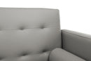 Square arm sleeper sofa GREY PU ***Not available for sale on Walmart*** - Atlantic Fine Furniture Inc