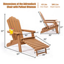 Folding Outdoor Adirondack Chairs with Pull-Out Ottoman - Atlantic Fine Furniture Inc