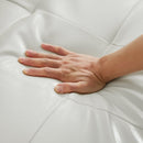 2049 White PU leather upholstered sleeper sofa combination - Atlantic Fine Furniture Inc