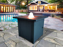 Belitung Black Metal Square Fire Pit Table with Glass Rocks - Atlantic Fine Furniture Inc