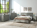 Gray Solid Wood 5 Pieces Queen Bedroom Sets(bed+nightstand*2+chest+dresser）NEW - Atlantic Fine Furniture Inc