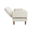 RELAX LOUNGE SOFA BED SLEEPER WITH 2 PILLOWS BEIGE FABRIC - Atlantic Fine Furniture Inc