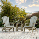 Elymus Outdoor 3 Pieces Plastic Adirondack Chair with Table - Atlantic Fine Furniture Inc