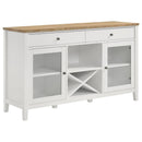 Hollis - 2 Door Dining Sideboard Buffet Storage Cabinet - White - Atlantic Fine Furniture Inc