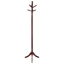 Riona - 6 Hook Freestanding Wood Coat Rack Hat Hanger - Merlot - Atlantic Fine Furniture Inc