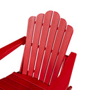 Classic Outdoor Adirondack Chair for Garden Porch Patio Deck Backyard, Weather Resistant Accent Furniture, Red - Atlantic Fine Furniture Inc