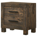 Woodmont - 2-Drawer Nightstand - Rustic Golden Brown - Atlantic Fine Furniture Inc