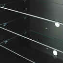 FURNITURE & TV Stand Matte Body High Gloss Doors Modern TV Stand LED,Black - Atlantic Fine Furniture Inc